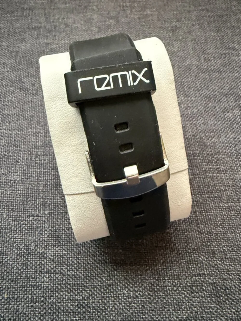 Remix Black Silicone Square Watch